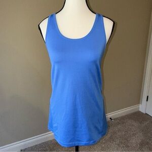 Nike Dri-Fit Tank Top Blue Fitted Racerback with Bralet Women's Size L